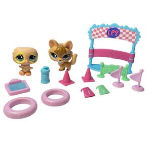 Littlest Pet Shop Pet Training Park - Sportiest Fox #673, Owl #674 LPS Lot of 14